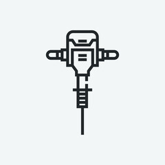 Driller vector icon illustration sign