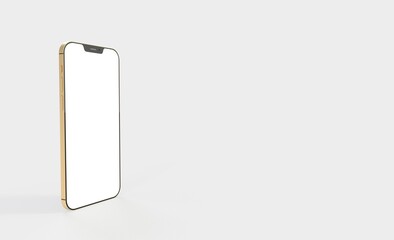 realistic smartphone template mockup for user experience presentation. Stylish concept design for websites, applications and landing pages.