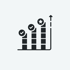 Growth income vector icon illustration sign