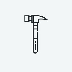 Hammer vector icon illustration sign