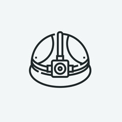 Helmet vector icon illustration sign