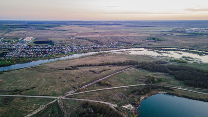 aerial photography of the nature of the Penza region