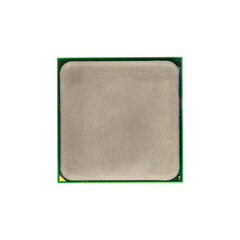 CPU. Computer Processor White Background Isolate Computer Hardware