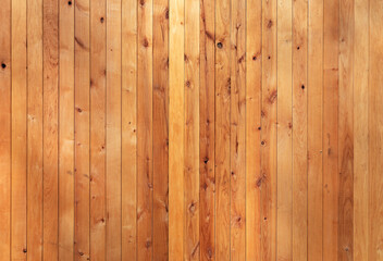 Fototapeta premium Yellow wooden plank wall, background or texture.
