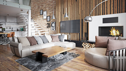 modern living interior.