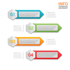 Presentation business infographic template with 4 options. Vector illustration.