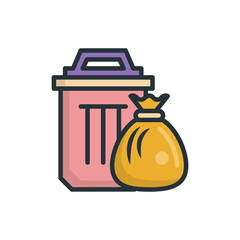 Pollution vector Filled Outline icon style illustration. EPS 10 File