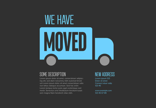 We Have Moved Minimalistic Flyer Layout
