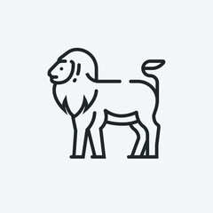 Lion vector icon illustration sign