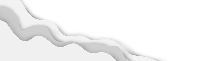 Abstract banner white Paper cut multi layers Background ,concept design or flowing liquid  template , illustration wallpaper