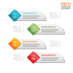 Presentation business infographic template with 4 options