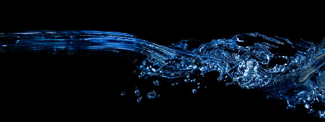 a wave on a black background