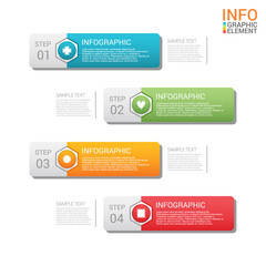 Presentation business infographic template with 4 options