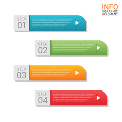 Presentation business infographic template with 4 options