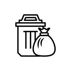 Pollution vector Outline icon style illustration. EPS 10 File