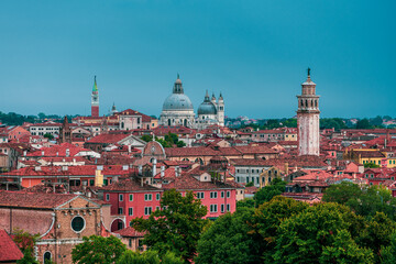 Fototapeta premium Panoramic view of Venice's old town , Italy.
