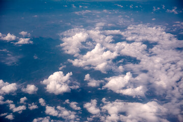 Blue sky background with clouds
