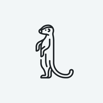 Mongoose vector icon illustration sign