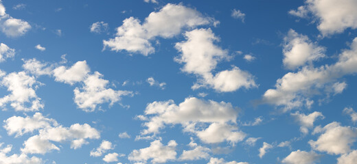 cloudscape with many fine clouds in sky
