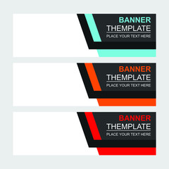 Set of abstract vector banners design. Collection of web banner template. modern template design for web  ads  flyer  poster background