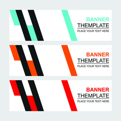 Set of abstract vector banners design. Collection of web banner template. modern template design for web  ads  flyer  poster background