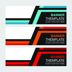 Set of abstract vector banners design. Collection of web banner template. modern template design for web  ads  flyer  poster background