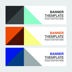 Set of abstract vector banners design. Collection of web banner template. modern template design for web  ads  flyer  poster background