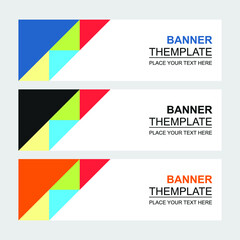 Set of abstract vector banners design. Collection of web banner template. modern template design for web  ads  flyer  poster background