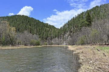 Rocks on the banks of the Zilim river.