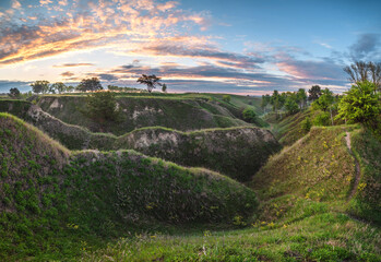 beautiful mountain view. natural summer (spring) background. amazing landscape. green hills