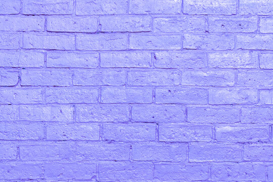 Old Blue Painted Brick Wall