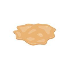 Unhealthy liquid type of diarrhea excrement, flat vector illustration isolated.