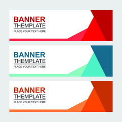 Set of abstract vector banners design. Collection of web banner template. modern template design for web  ads  flyer  poster background