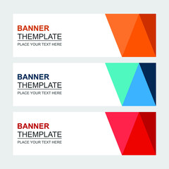 Set of abstract vector banners design. Collection of web banner template. modern template design for web  ads  flyer  poster background