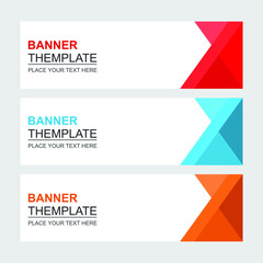 Set of abstract vector banners design. Collection of web banner template. modern template design for web  ads  flyer  poster background