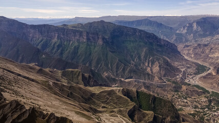 Sulak Canyon is the deepest canyon in Europe. Depth 1920 meters, length 53 km. Located in the valley of the Sulak River. Dagestan, Russia