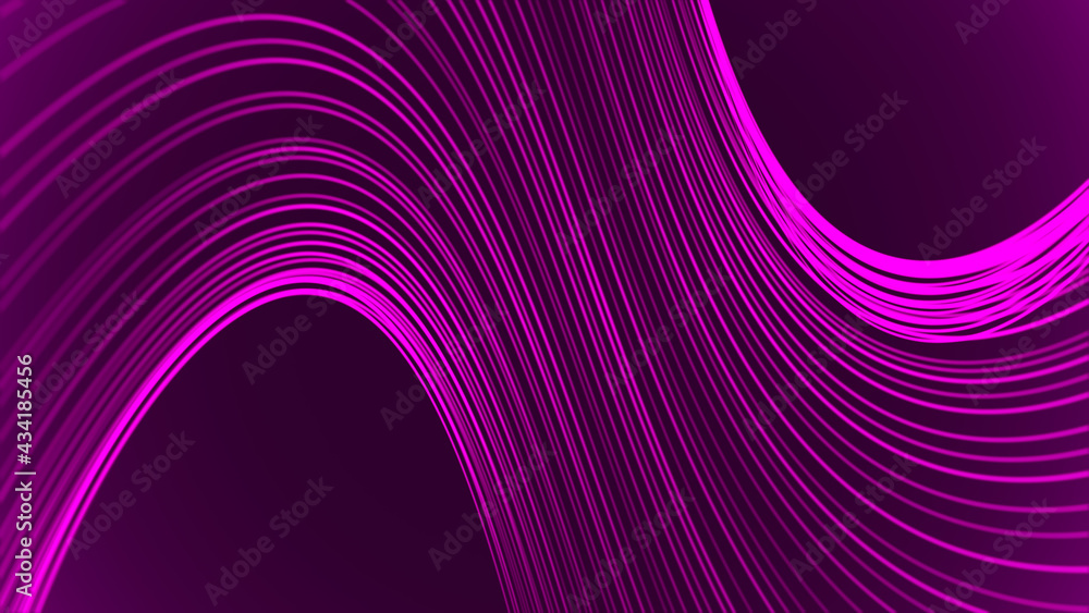 Poster Abstract background with a dinamic wave. Big data. Network connection structure. 3D rendering.
