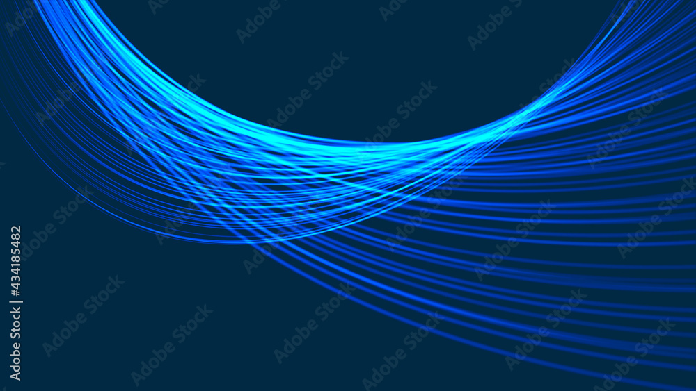 Poster Abstract background with a dinamic wave. Big data. Network connection structure. 3D rendering.