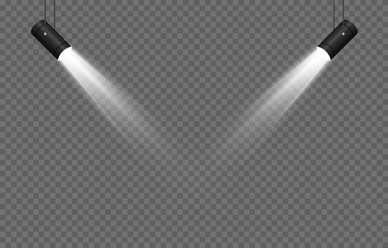 Vector Set Of Light. Light Source, Studio Lighting, Walls, Png. Spotlight Lighting, Spotlight PNG. Light Beams, Light Effect.