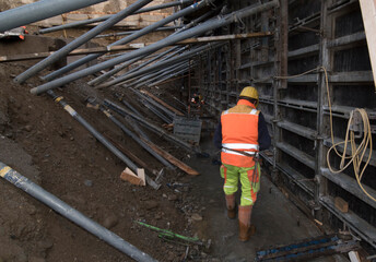 construction worker at a building site