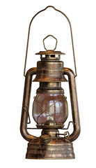 old kerosene lantern isolated on white background © dottedyeti