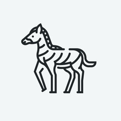Zebra vector icon illustration sign