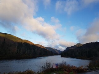 lake and mountains