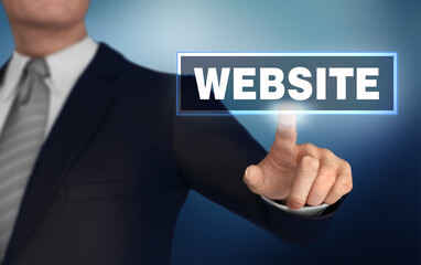 website   pushing concept 3d illustration