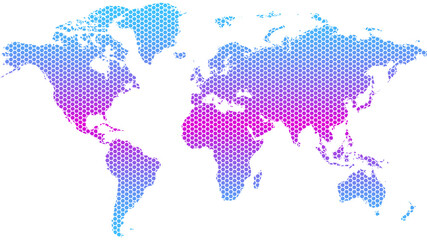 World map abstract vector illustration.