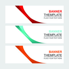 Naklejka premium Set of abstract vector banners design. Collection of web banner template. modern template design for web ads flyer poster background