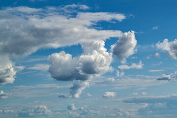 Naklejka na ściany i meble Thick clouds in the sky