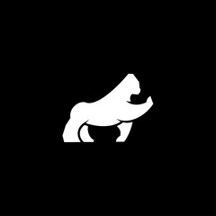 vector gorilla silhouette logo illustration © alexander 137