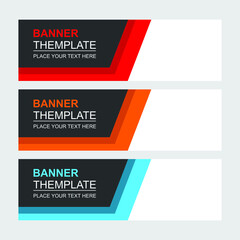 Set of abstract vector banners design. Collection of web banner template. modern template design for web  ads  flyer  poster background