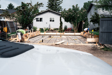 wooden concrete forms 